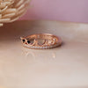 Crown Rose Gold Plated Sterling Silver Ring