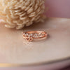 Linking Hearts Rose Gold Plated Sterling Silver Ring