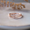 Dainty Miracle Rose Gold Plated Sterling Silver Ring