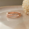 Dewdrop Shimmer Rose Gold Plated Sterling Silver Ring