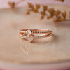 Along Your Heart Rose Gold Plated Sterling Silver Open Ring