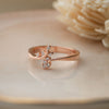 Elegant Fern Rose Gold Plated Sterling Silver Ring