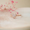 Adorable Cluster Heart Rose Gold Plated Sterling Silver Ring