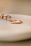 Band With A Twisted Trail Rose Gold Plated Sterling Silver Ring