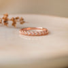 Band With A Twisted Trail Rose Gold Plated Sterling Silver Ring