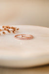 Eternity Ring With A Twist Rose Gold Plated Sterling Silver Band Ring