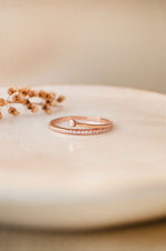 Eternity Ring With A Twist Rose Gold Plated Sterling Silver Band Ring