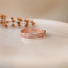 Curled Along Rose Gold Plated Sterling Silver Ring