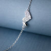 Connecting Hearts Sterling Silver Chain Bracelet
