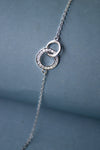 Interlinked Circles Sterling Silver Chain Bracelet