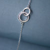 Interlinked Circles Sterling Silver Chain Bracelet