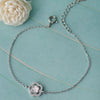 Mother Of Pearl Flower Sterling Silver Chain Bracelet