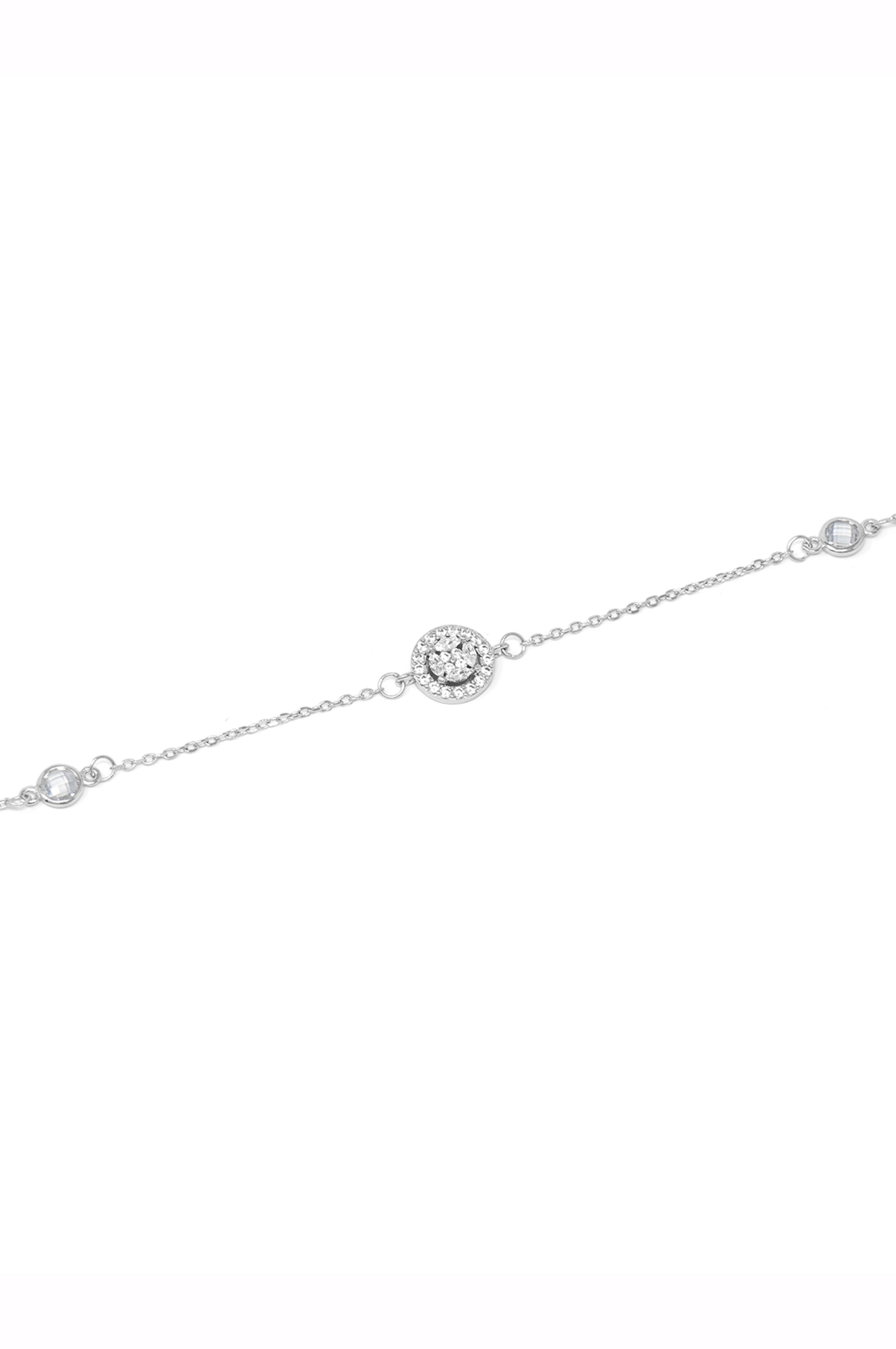 COMPTOIR DU DIAMANT Bracelet «Sunshine», or blanc/diamants