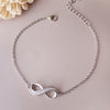 Pretty Infinity Sterling Silver Chain Bracelet
