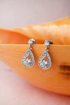 Dangling Sparkle Solitaire Drop Earrings - Mannash