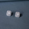 Deco Baguette Tetris Sterling Silver Earrings