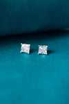 Princess Cut Solitaire Stud Earrings - Mannash
