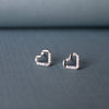 Twisted Heart Love Sterling Silver Earrings