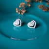 Heart In Heart Sterling Silver Stud Earrings