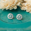 Ornate Flower Sterling Silver Earrings