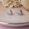 Happy Love Solitaire Sterling Silver Earrings