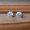 Classic Prong Solitaire Sterling Silver Stud Earrings