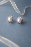 Pearl Rays Statement Stud Earrings - Mannash