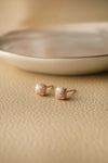 Sparkling Dust Rose Gold Plated Sterling Silver Stud Earrings