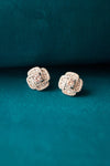 Eternal Knot Sparkle Statement Stud Earrings - Mannash