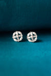 Ditsy Radiant Pattern Baguette Stud Earrings - Mannash