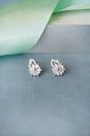 Eclectic Floral Rose Gold Plated Sterling Silver Stud Earrings