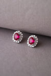 Two Way Ruby Statement Stud Earrings - Mannash