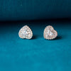 Heart To Heart Solitaire Sparkle Sterling Silver Stud Earrings