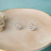 Blossom Circle Sterling Silver Stud Earrings