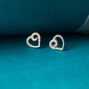 Love With A Twist Heart Sterling Silver Stud Earrings