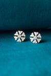 Sparkling Dahlia Statement Stud Earrings - Mannash