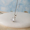 Classic Solitaire Sterling Silver Pendant