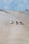 Classic Solitaire Rose Gold Plated Sterling Silver Stud Earrings