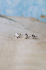 Classic Solitaire Rose Gold Plated Sterling Silver Stud Earrings