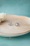 Stellar Solitaire Rose Gold Plated Sterling Silver Stud Earrings