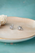 Stellar Solitaire Rose Gold Plated Sterling Silver Stud Earrings