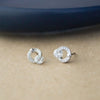 Solitaire With A Twist Sterling Silver Stud Earrings