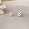 Shinning Daisy Flower Sterling Silver Stud Earrings