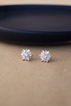Floweret Cluster Sterling Silver Stud Earrings