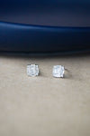 Glinting Square Sterling Silver Stud Earrings