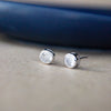 Classic Bezel Solitaire Sterling Silver Stud Earrings