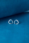 Simply Curled Triangle Stud Earrings - Mannash