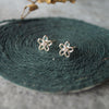 Charming Flower Sparkle Sterling Silver Stud Earrings