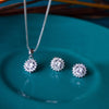 Born To Shine Solitaire Sterling Silver Pendant Set