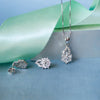 Eclectic Floral Sterling Silver Pendant Set